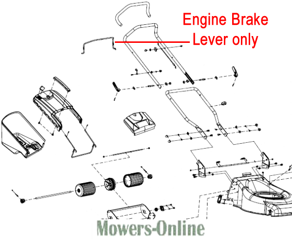 gwxkillrhhh.png - Mowers Online Engine brake lever assembly diagram for mower