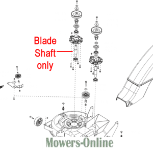 Lawn mower blade shaft exploded parts diagram