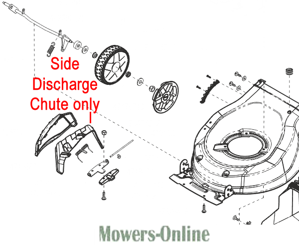 h1kuqfxjyoa.png - Mowers Online Lawn mower side discharge chute parts diagram