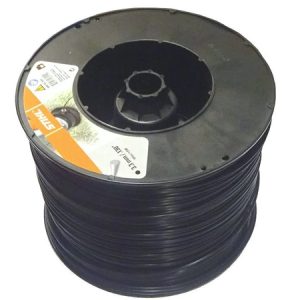 Spool of black trimmer line with label