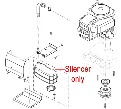hba5ggt4pbq.png - Mowers Online Small engine silencer assembly diagram