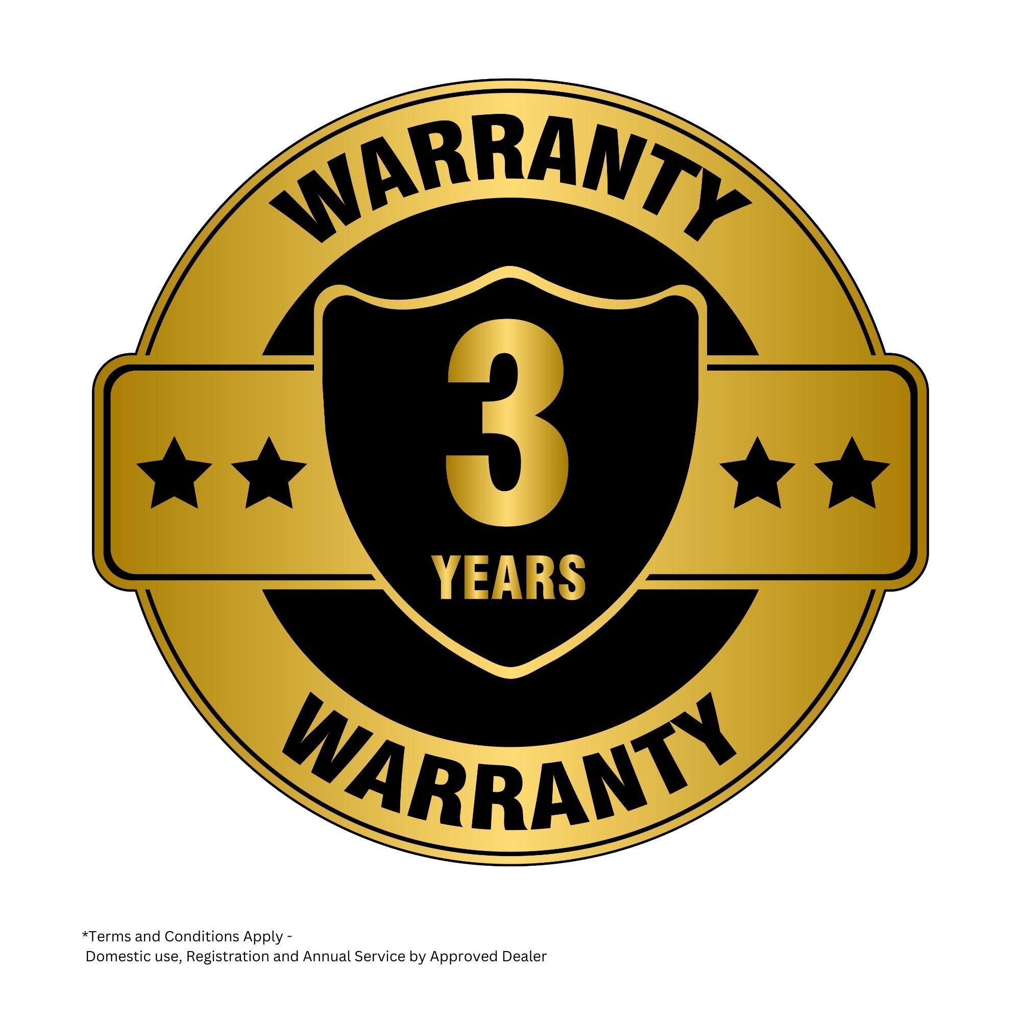 hbtbpoq35uj.jpg - Mowers Online 3 years warranty seal badge with stars