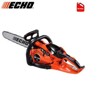 ECHO chainsaw with orange and black body