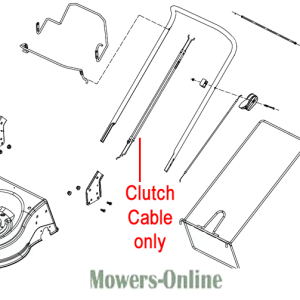 Clutch cable assembly diagram for lawn mower