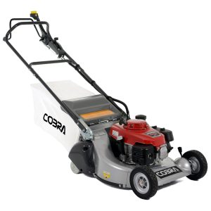 Cobra petrol push lawnmower with red engine