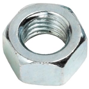 Zinc-plated hexagonal threaded nut