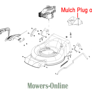 Mulch plug parts diagram for lawn mower