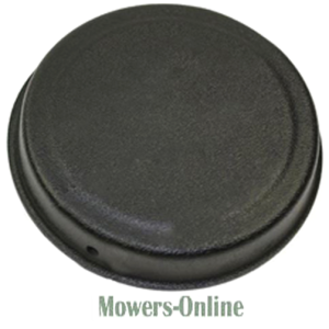 Black rubber mower deck wheel or pulley cap