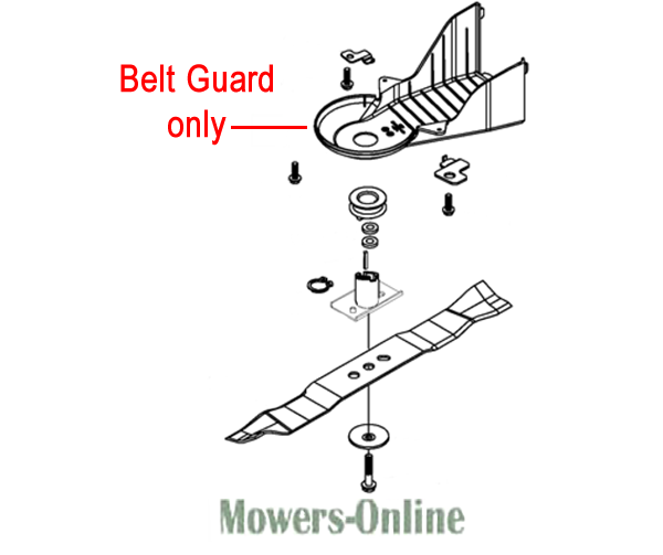 hmuxcggve11.png - Mowers Online Lawn mower belt guard and deck components