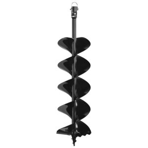 Earth auger drill bit with spiral flutes