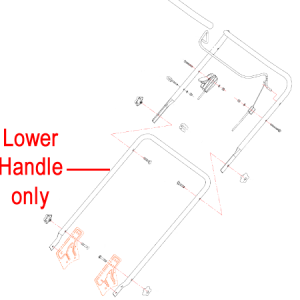 Lawn mower handle assembly diagram