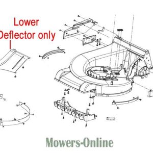 Lawn mower deck lower deflector assembly diagram