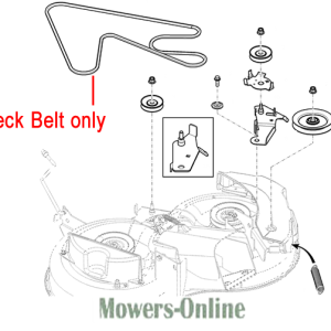 Deck belt for riding lawn mower