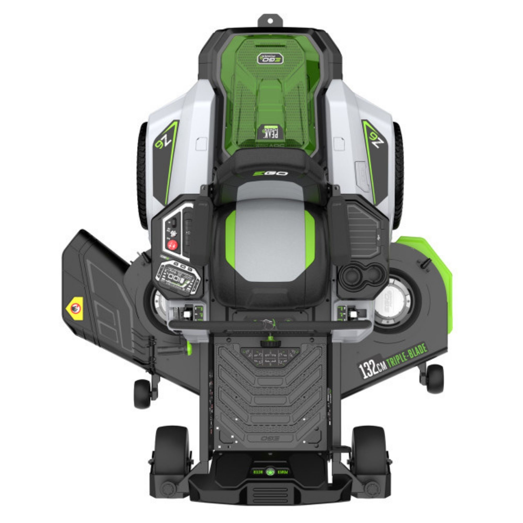 hxztfckxfa5.jpg - Mowers Online Ego lawn mower, top view with deck open