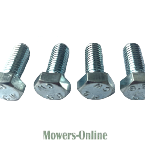 Four hexagon head bolts with threads
