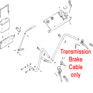 Transmission brake cable assembly diagram