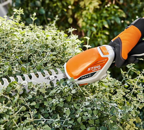 i3urmomy20l.jpg - Mowers Online Stihl cordless hedge trimmer cutting shrubs