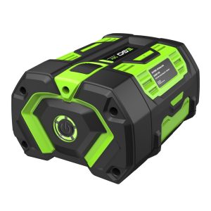 Cordless portable power station with green accents