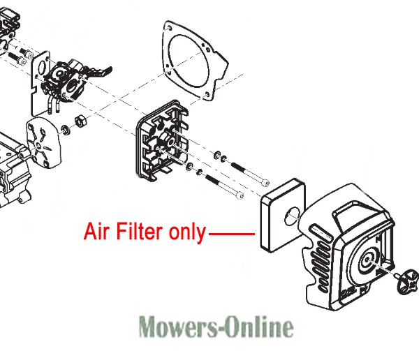 ibcouzns10g.png - Mowers Online Air filter assembly diagram for small engine