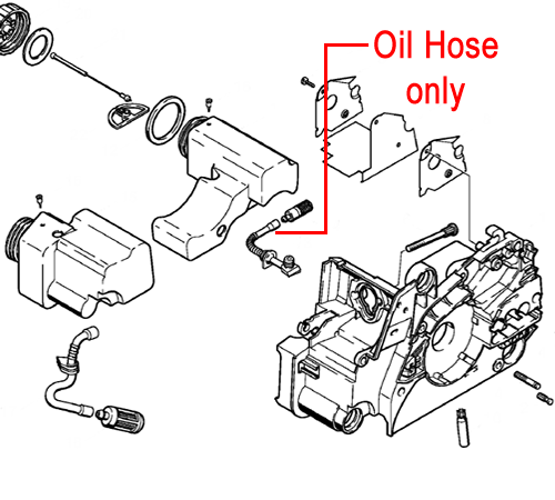 idxbif5topx.png - Mowers Online Engine oil hose assembly diagram for chainsaw