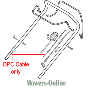 OPC cable assembly for lawn mower