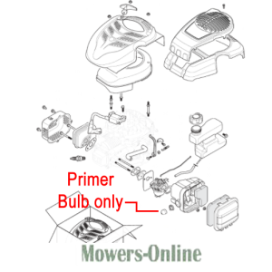 Lawn mower primer bulb replacement parts diagram