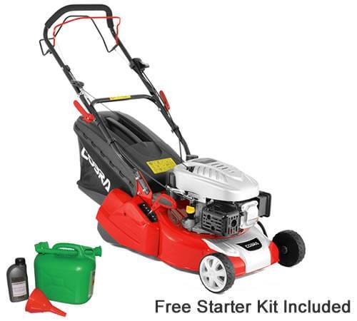 ily1hvya5rg.jpg - Mowers Online Red and black petrol lawn mower with starter kit