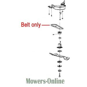 Lawn mower belt replacement parts diagram