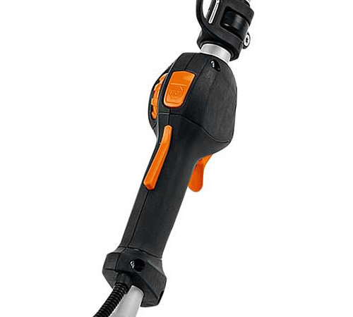 inig25ffox0.jpg - Mowers Online String trimmer with orange and black handle