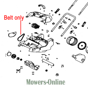 Lawn mower belt and parts diagram breakdown