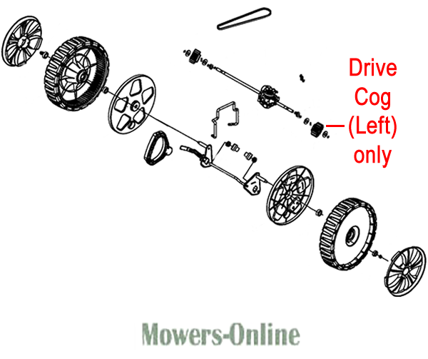iufyads2tcp.png - Mowers Online Lawn mower drive cog assembly diagram