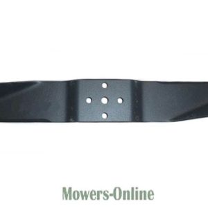 Lawn mower blade belt with riveted fasteners