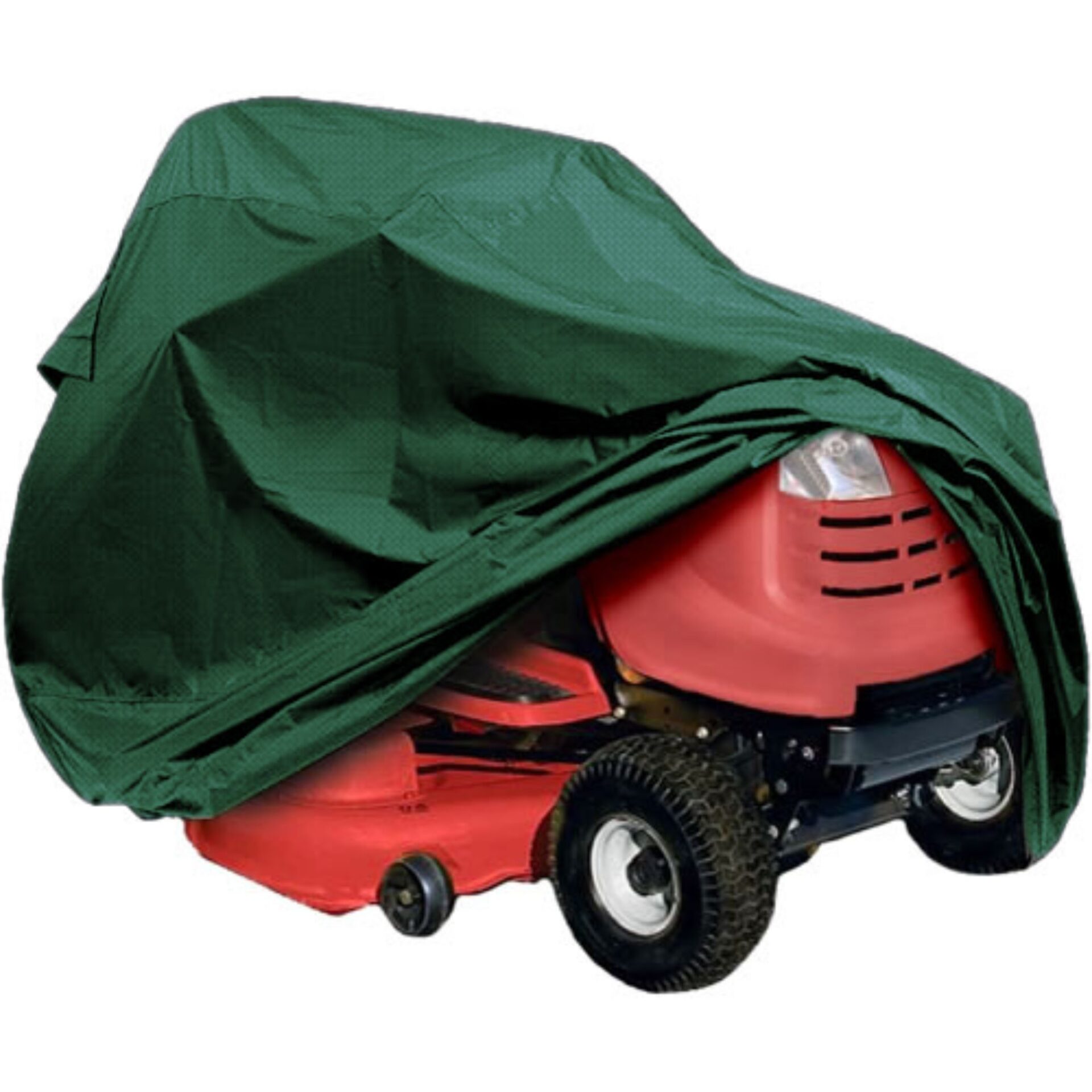 izrqkbeo0v3.jpg - Mowers Online Red riding lawn mower with green cover