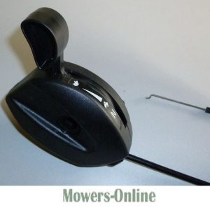 Lawn mower mulch chute with cable