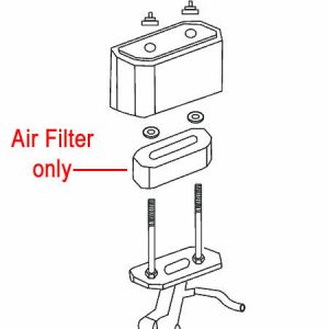 Small engine air filter assembly diagram