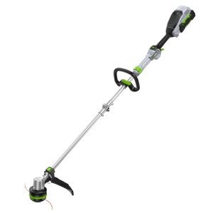 Cordless string trimmer with shoulder strap