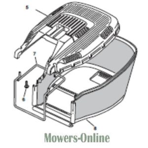Lawn mower deck assembly diagram