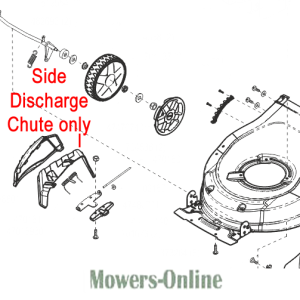 Lawn mower side discharge chute parts diagram