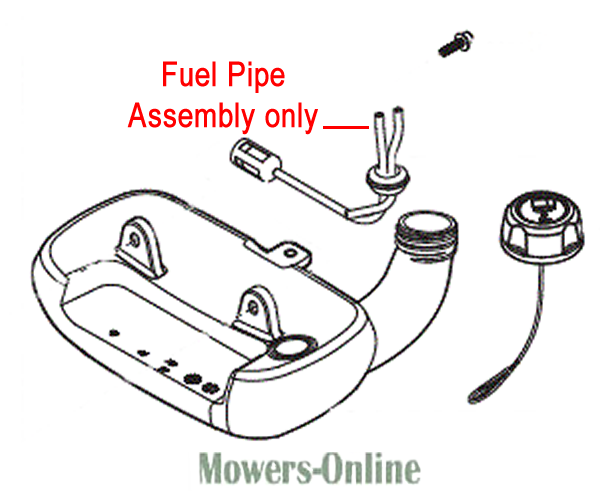 j4sxpibfssq.png - Mowers Online Fuel pipe assembly diagram for lawn mower