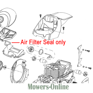 Air filter seal engine component diagram