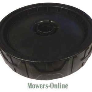 Black plastic mower deck cover or lid