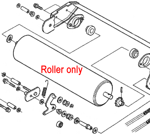 jg523q5ubao.png - Mowers Online Roller assembly parts diagram for lawn mower