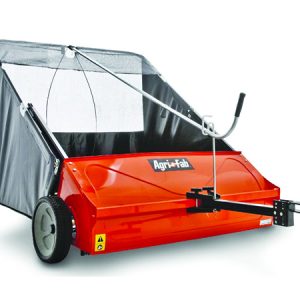 Agri-Fab towed lawn sweeper with cover