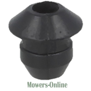 Rubber deck spindle housing for lawn mower