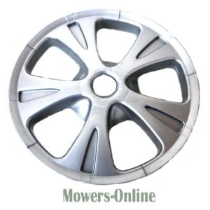 Alloy wheel with six curved spokes