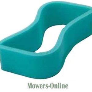 Turquoise lawn mower grass catcher container