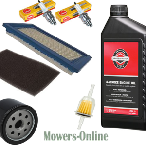 Lawn mower maintenance kit with oil and filters