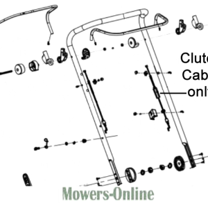 Lawn mower clutch cable parts diagram