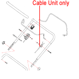 Lawn mower cable unit assembly diagram