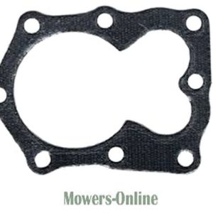 Engine gasket with mounting holes and oval opening
